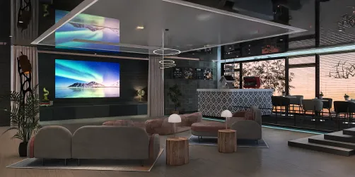 Cine y café en casa