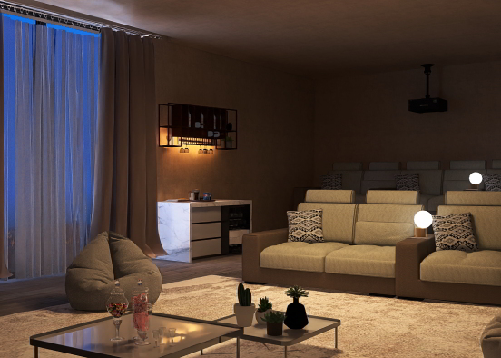 Tiny home theater  Design Rendering