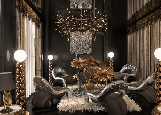 Metallic Entrance extremely OTT 😂💛  Design Rendering