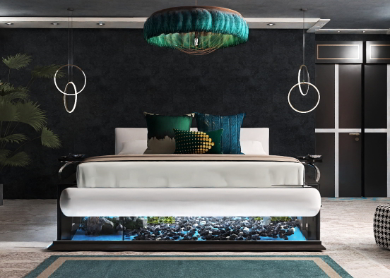 Aquarium bed. Design Rendering