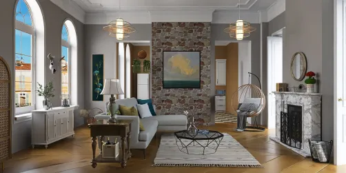 Living Room & Kitchen 