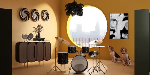 Wheeled Music Room & Bar