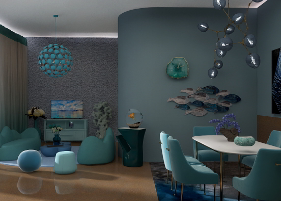 underwater decor  Design Rendering