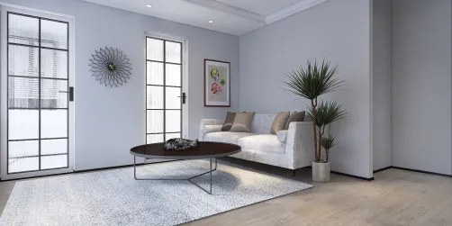 Modern house living room with cat