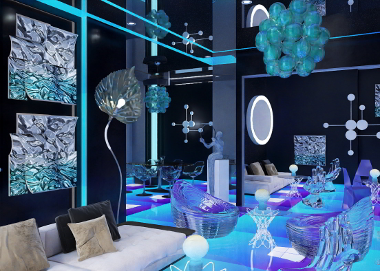 Blue Lounge Party 💙 Design Rendering