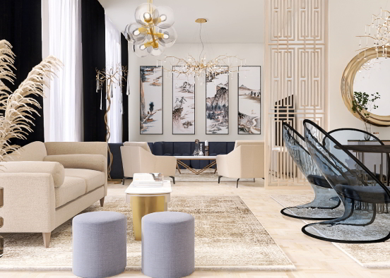 living room 🤍 Design Rendering