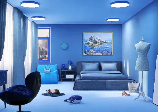 blue room  Design Rendering