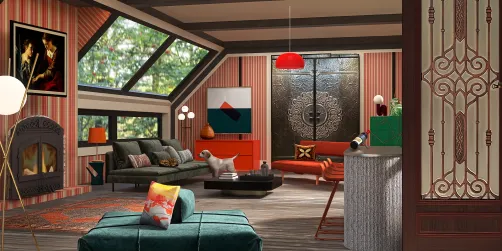 Salon coloré 