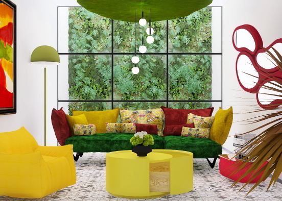 Eclectic sitting room Design Rendering
