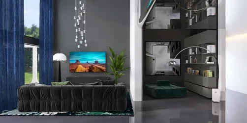 luxury living room black and white
