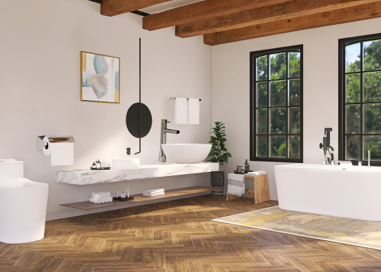 tropical bathroom 🛁 Design Rendering