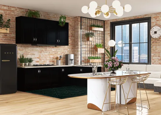 City life kitchen 🍇🧡🤩 Design Rendering