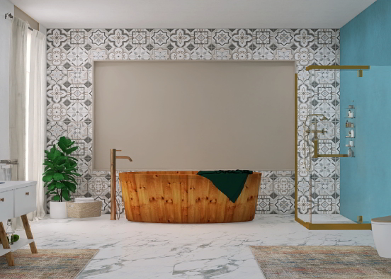 Spanish style bathroom  Design Rendering