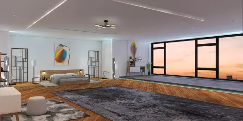 Bedroom in a Skyscraper