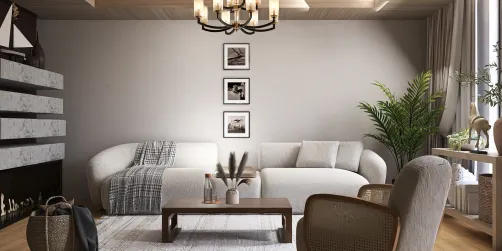 Sala com toque escandinavo 