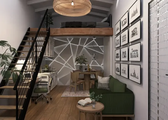 # Warm nest in a trailer ✨ Renderização de Design