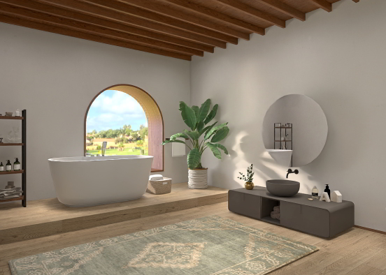 serenity in the tub.  Design Rendering