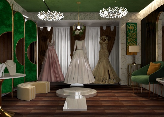 Bridal appointment only Boutique  Design Rendering