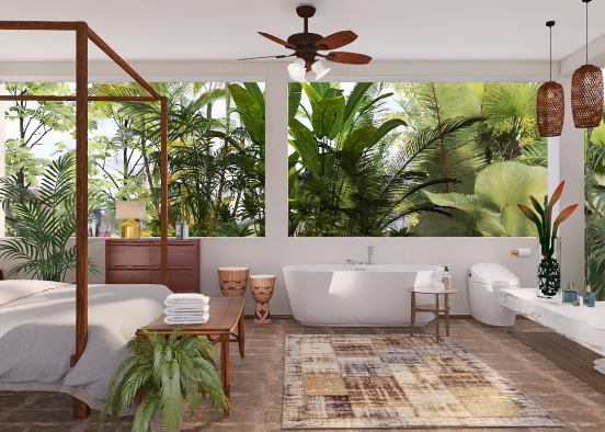 Tropical Resort Suite  Design Rendering