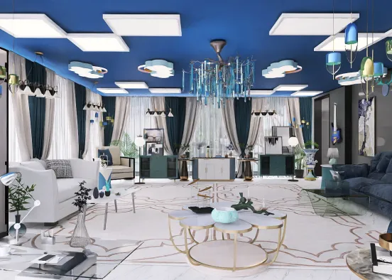 "Luxury Livingroom" ✨💎💙 Design Rendering