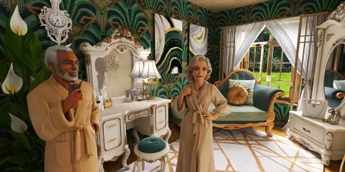 Granny's Golden Age Powder Room