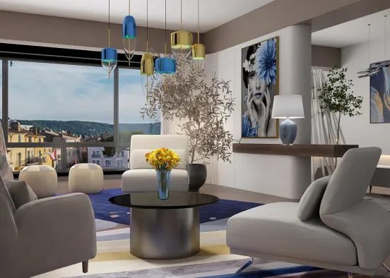 # Estar con recibidor  Renderização de Design
