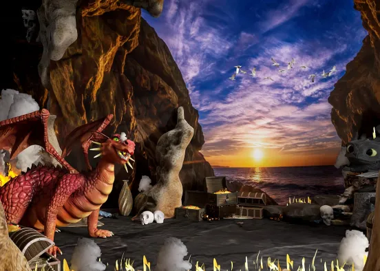 # Dragons Cave Renderização de Design