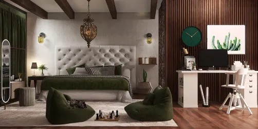Light and shadows equals a cozy bedroom 