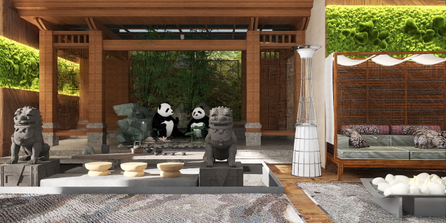Enjoy a cup of tea with baby pandas 🐼 