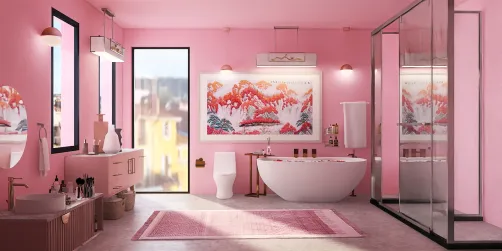 Pink Bathroom 🩷🤍