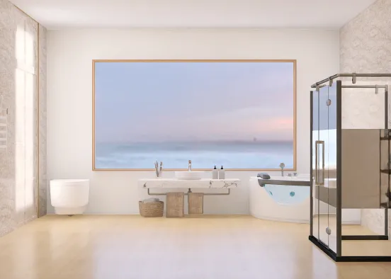 Bathroom with view Design Rendering