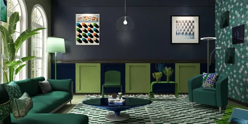 Blue and Green