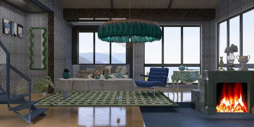 Green and blue 
