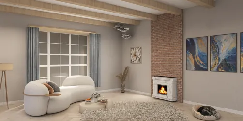 calm living simple room with comfort and style