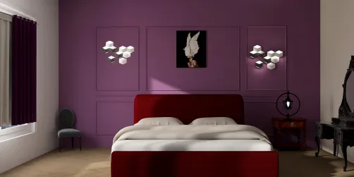 dark colored bedroom 