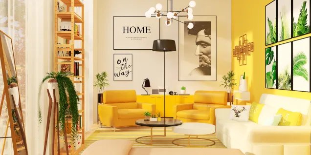 Yellow Elegant Living Space