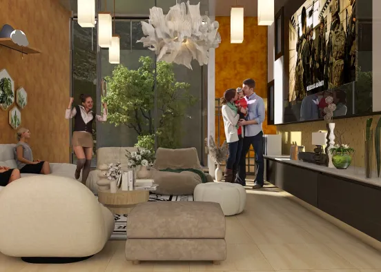 # Beautiful entertainment room 😃 Renderização de Design