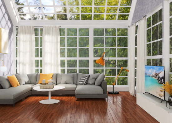 Light and big living room  Design Rendering