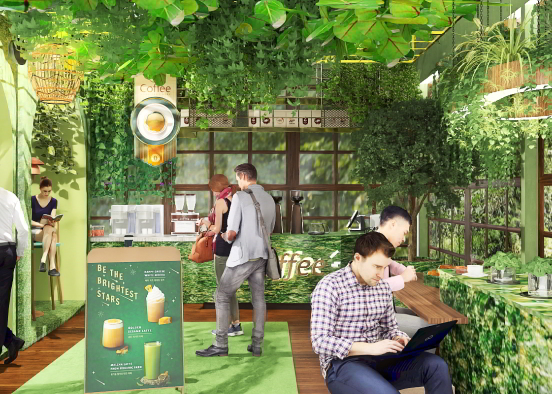 GREEN CAFE Design Rendering