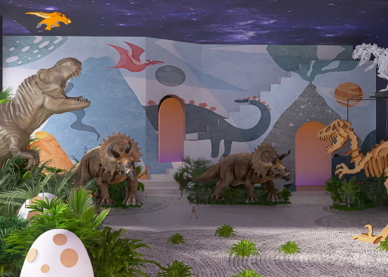 Dino ROARR- at the Museum!!!! Design Rendering
