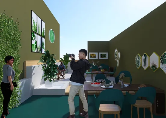 Green state café Design Rendering
