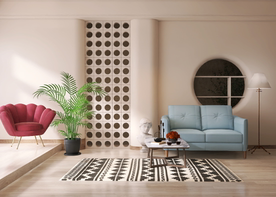 •Vintage living room• Design Rendering