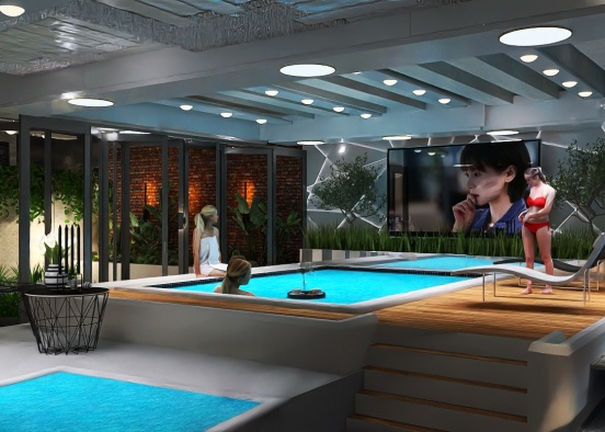 Comfortable indoor pool 🥰 Design Rendering