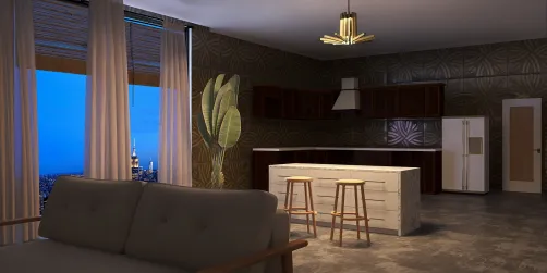 Minimalist apartment kitchen 