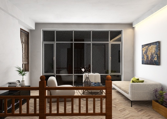 Simple fireplace room!🤍🤍🤍
 Design Rendering