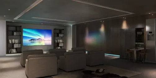 Peaceful movie room