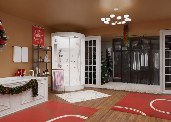 Christmas bathroom  Design Rendering