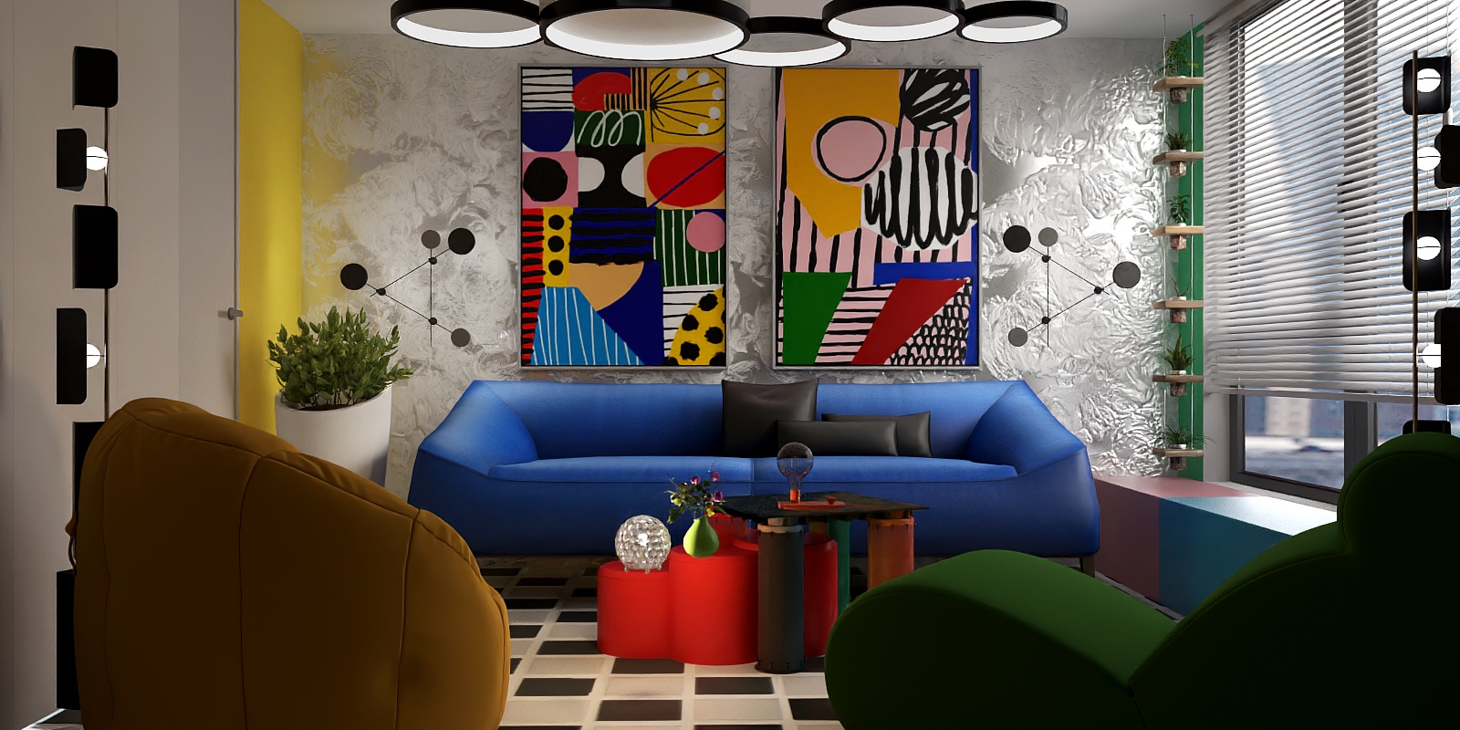 Colourful area relax 