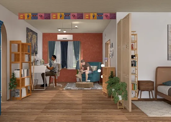 Study area/bedroom  Design Rendering