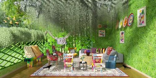 A Colorful Boho Patio